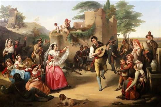 Penry Williams (1798-1885) Italian festival scene 23.5 x 36in.